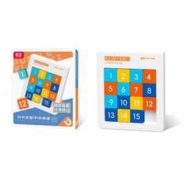 LiangCuber QY Toys Macaron Color 4x4 Klotski Puzzle Magnetic Sliding Number Puzzle,15-Digit Version ABS Brain Teasers Toy Tangram Jigsaw Intelligence (2024 Edition)