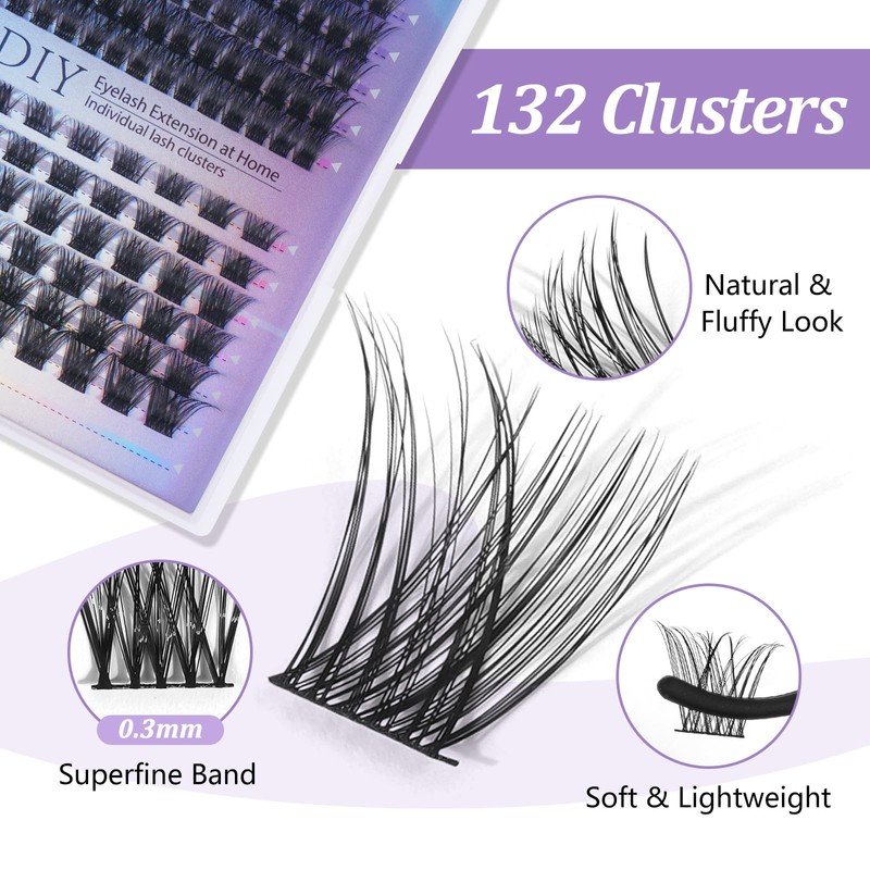 MAGEFY Kit de Extensión de Pestañas Suave y Ligero Pestañas