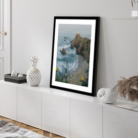 YESKAY 22x28 Picture Frame Black Set of 3, Display Pictures 18x24 with Mat or 22 x 28 Without Mat, Poster Frames 22x28 for Wall Hanging Horizontal and Vertical