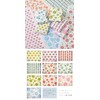 kosugizen Face Towels, Printed Flowers, 13.4 x 31.5 inches (34
