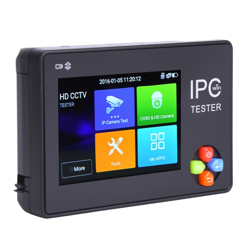 3.5 Inch Touch Screen H.265 4K IPC1600ADHplus IP Camera Tester