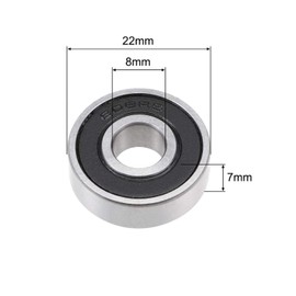 608RS Ball Bearings (8x22x7) 20 Pcs, 608-2RS Skateboard Bearings Rubber Sealed Deep Groove Ball Bearing for 3D Printer Wheel, Roller Skates, Inline Skates, Scooters etc