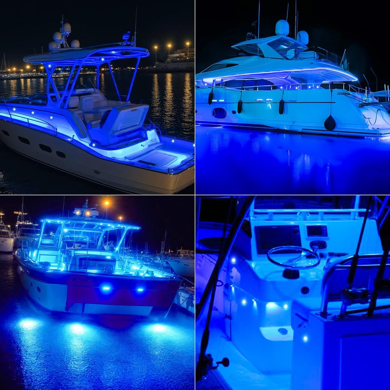 12Pack DC12V 3" Round Marine Boat LED Navigation Lights Stern