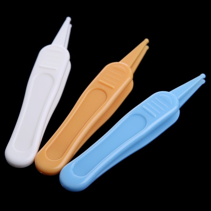 Tebatu Baby Care Ear Nose Navel Cleaning Tweezers Safety Forceps