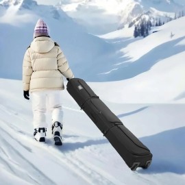 Ski Roller Bag 74.8 In/190 cm Padded Snowboard Bag Wheels for Air Travel 600D Waterproof Oxford Fabric Ski Bags Bindings StrapsDefault: Default