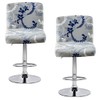 Levoberg Bar Stools Cover Set of 2 Printed Armless Swivel