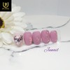 Heart Thumping Pink Heart Homemade Nail Tips - Long Ballerina