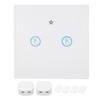 Smart Wall Touch Switch 433MHz Tempered Glass Panel Wiring Free