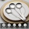 Kyraton Soup Spoons 12 Pieces, Stainless Steel Round Stainless Steel