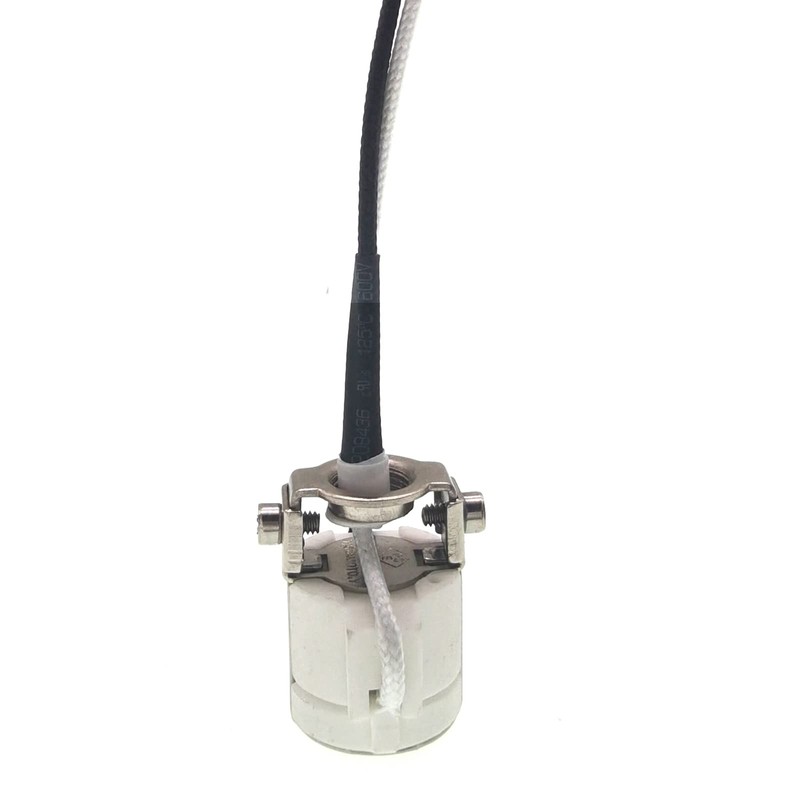 JNXQWE E11 Mini Candelabra Ceramic Screw Lamp Holder Base Socket,2-Pack