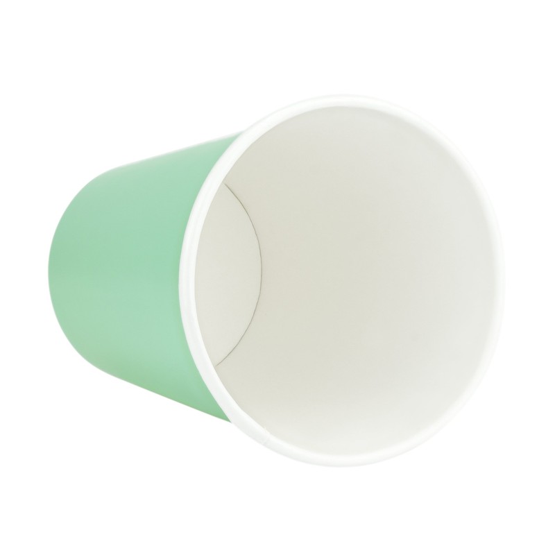 FiveSeasonStuff Paper Cups Eco-friendly Biodegradable Compostable (Mint Green | Gold)