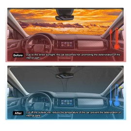 BIXUAN Kodiaq 2023 Sun Protection Compatible with Skoda Kodiaq 2017-2023 Windscreen for Kodiaq Car Windscreen Cover Wind Protection for Windscreen Blocked UV Cover Foldable