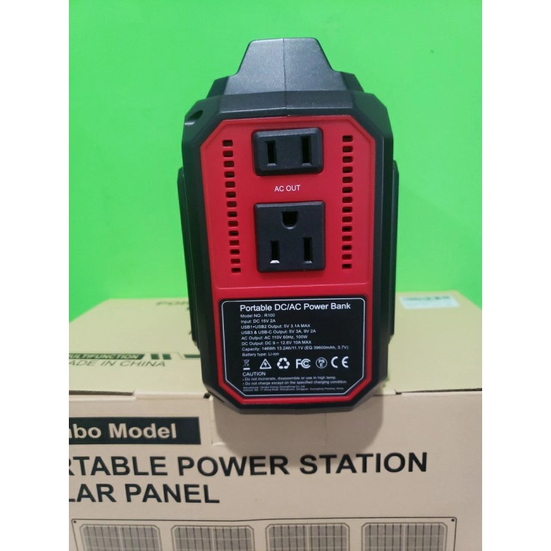 Combo Model 100W Portable Power Station with 40W Solar Panel