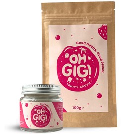 OhGiGi Organic Tooth Powder - Fruity Brush - Great for Kids, 100g Refill
