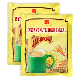 Vinacafe Instant Cereal Mix – 40 Sachets (2 Bags of 20x14.11 Ounce Sachet) | Nutritious Vietnamese Instant Cereal Drink | Creamy & Delicious Breakfast Beverage | Quick & Easy Hot or Cold Preparation