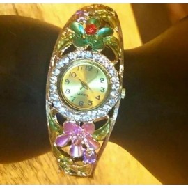 Unbranded Women Bracelet Watch Quartz Analog Wrist Watches Crystal Deco Bangle Steel Band