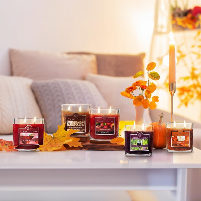 Colonial Candle Fine Merlot Scented Jar Candle, 2 Wick, 3.5