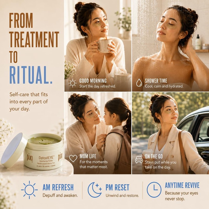 Pixi DetoxifEYE - Parches para ojos (60 unidades)