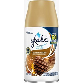 Glade Automatic Spray Refill, Air Freshener for Home and Bathroom, Cashmere Woods, 6.2 Oz, Pack of 6
