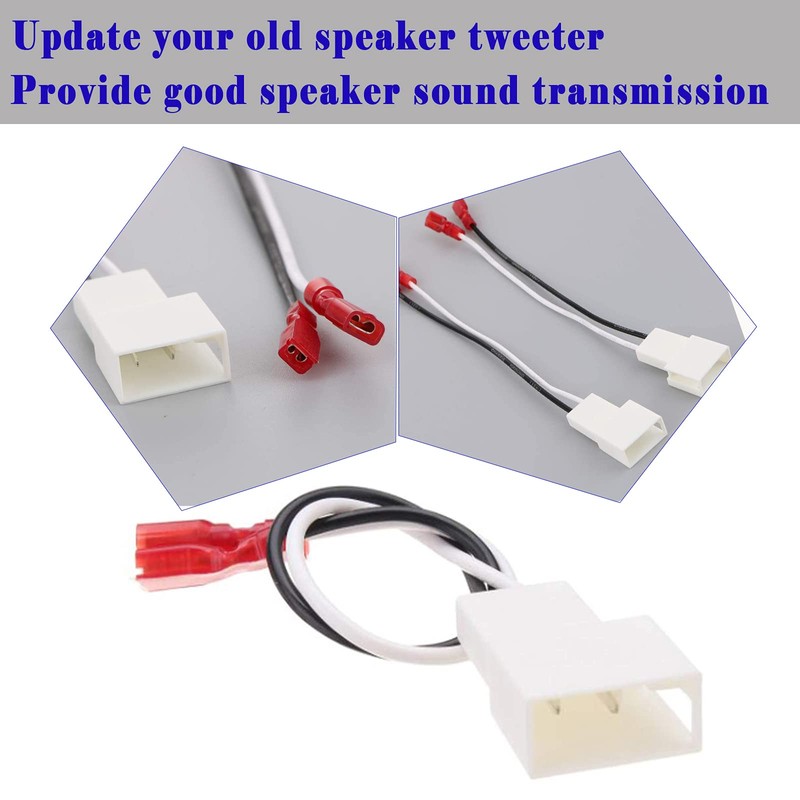 2 Pack 72-8104 Speaker Harness Adapter Compatible with Toyota Speaker
