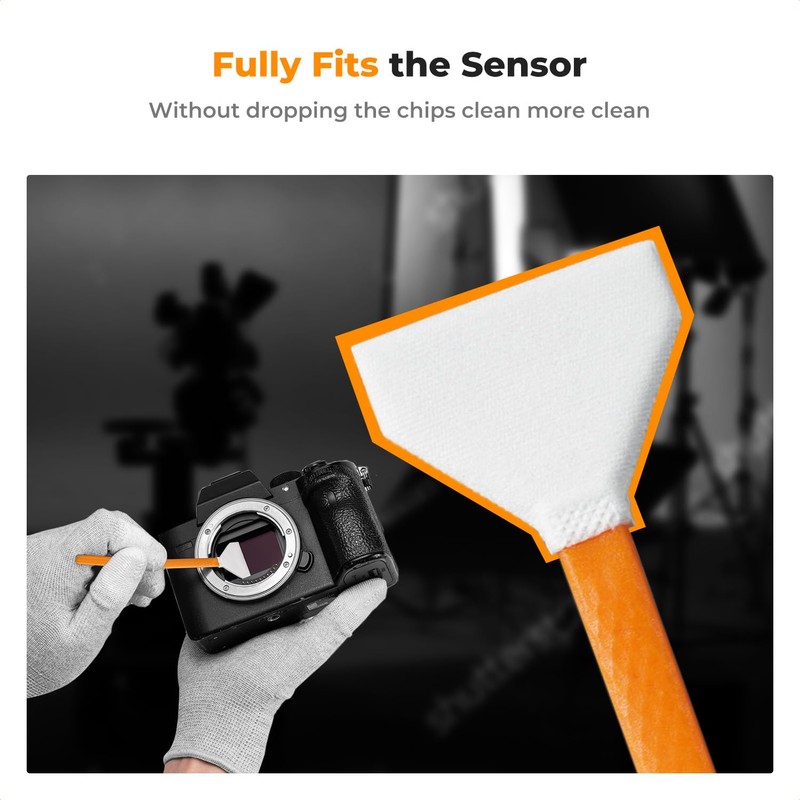 K&F Concept Sensor Reinigungsset mit 6pcs Mikrofaser Swabs 24mm für