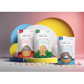 Pure Food By Estee Natural Pastel Colors Rainbow Candy Coated Chocolate Chips, 5oz | Cosmic Brownie Sprinkles | Vegan Chocolate | Natural Color Sprinkles | Mini Colored Chocolate Chips for Baking | Soy Free, Gluten Free, Dairy Free, Nut Free