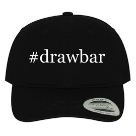 #Drawbar - Embroidered Dad Hat | Baseball Cap for Men and Women | Modern Cap in Metal Closure and Pre-Curved Bill | Black | One Size