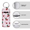 Baxinh Cherry Printed Chapstick Holder Keychain, Neoprene Chapstick Lip Balm