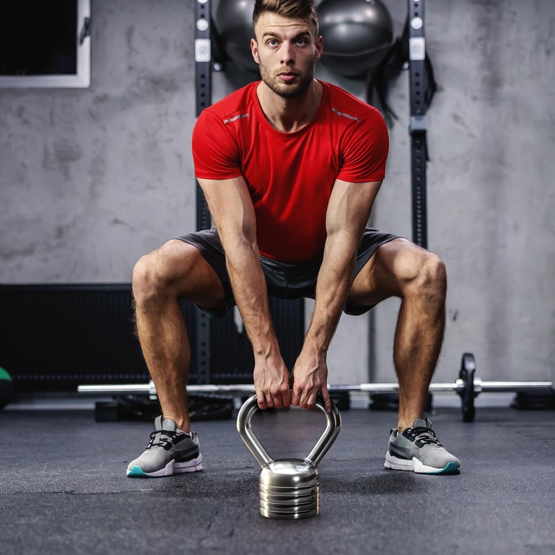 Northdeer Adjustable Kettlebell 20LB - Steel Kettlebell 10LB 12.5LB 15LB