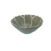 Gisela Graham Mini Stoneware Bowl, Green, Flower Design