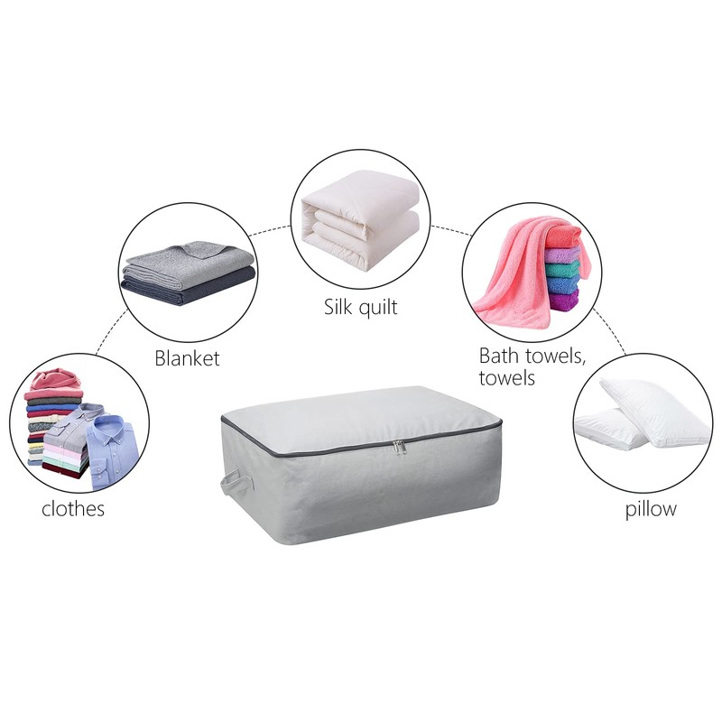 2PCS Durable Cotton Canvas, Soft Space Save Storage Bag Wardrobe