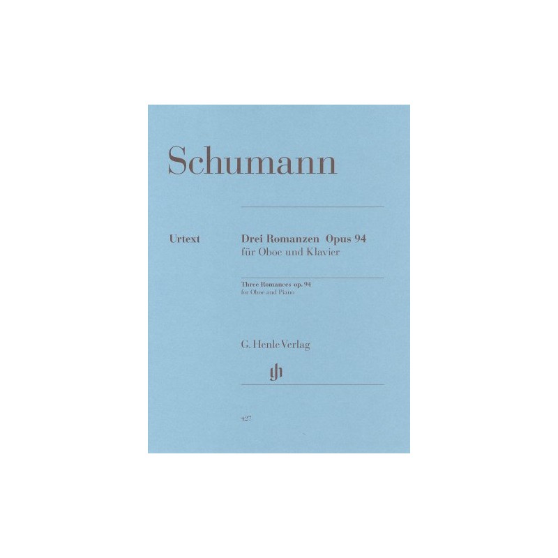 シューマン: 3つのロマンス Op.94/原典版/ヘンレ社/ピアノ伴奏付オーボエ・ソロ