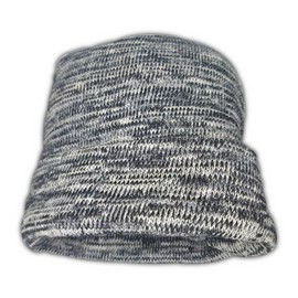 Dealz 24/7 Thermal Cashmere Wool Beanie 7 Gauge Marled Yarn for Winter & Outdoors One Size Fits All Black