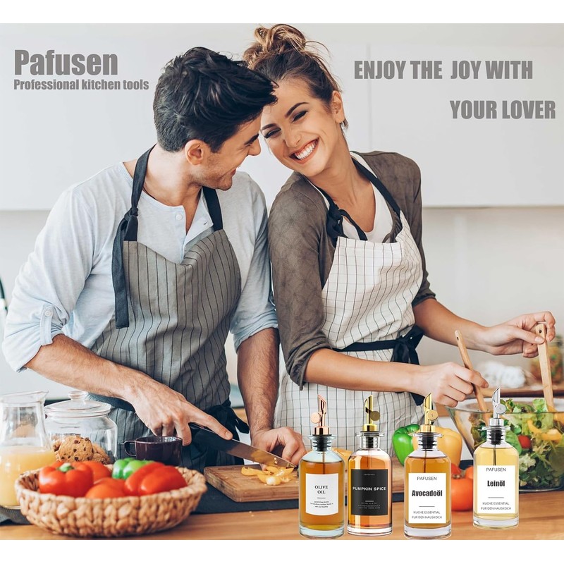 Pafusne - Dispensador de aceite de oliva para cocina (vertedores