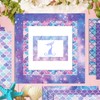 24 PCS Mermaid Scrapbooking Paper Pad, Purple Scale Double Sided