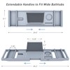 Domax Bathtub Caddy Tray Expandable Bamboo Tub Tray for Luxury