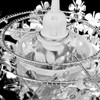 Leaves Paillette Pendant Chandelier Lamp 21,5 x 30 cm Silver
