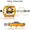 GEWAGE Bicycle Pedals, Flat Double Function and SPD Pedal with