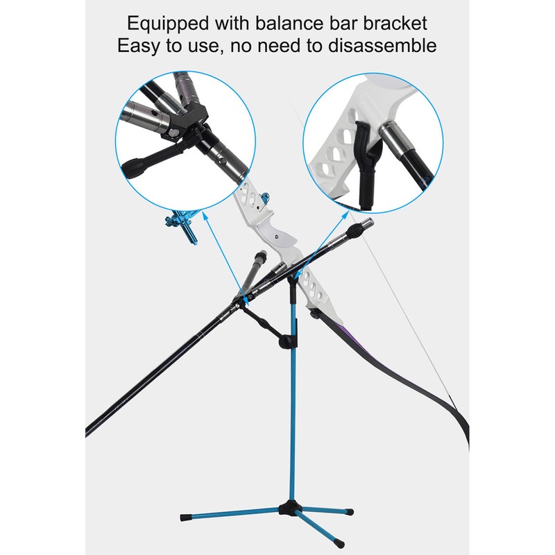 Archery Bow Stand Rack Height Adjustable Flexible Detachable Fiber Glass