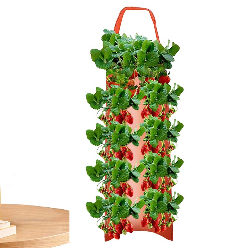 Strawberry Hanging Planter Upside Down,Tomato 4/8 Planting Holes Strawberry Grow