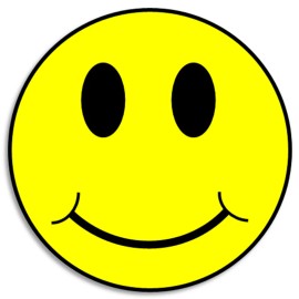 Kiwi Gifts Yellow Smiley Face - 3 Pack Circle Stickers 3 Inch - Smile Happy Colorful