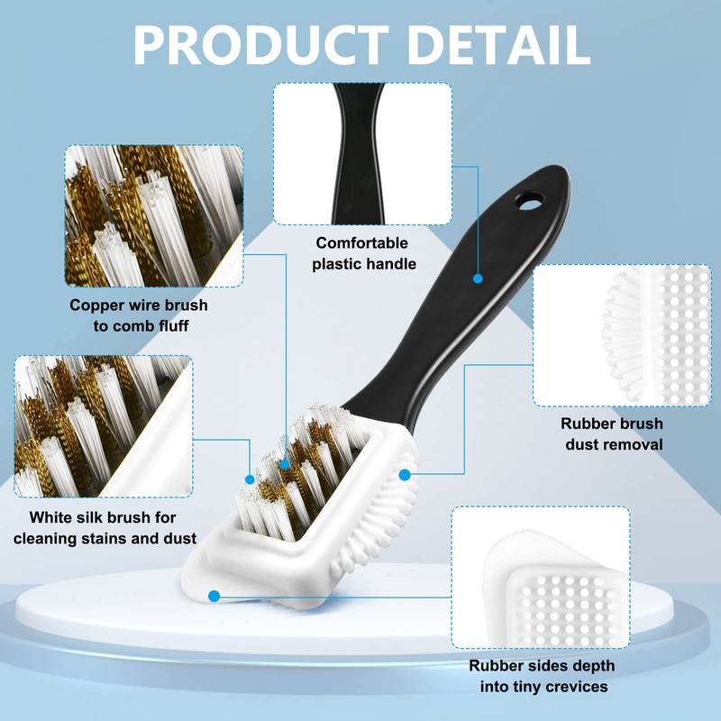 flintronic Flintronic 4 PCS Suede & Nubuck Brushes 4-Sided Shoe