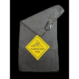 Unbranded Florida Man Xing Golf Towel / 8in x 16in (28k Stitches)