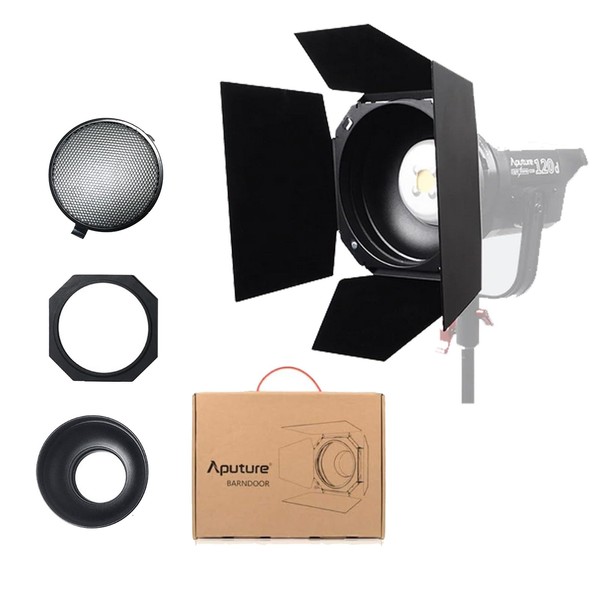 Aputure Barn Doors with 30º Honeycomb Grid Designed for Aputure Bowens Mount Point-Source Lights Compatible with Aputure Reflectors and Fresnel 2X