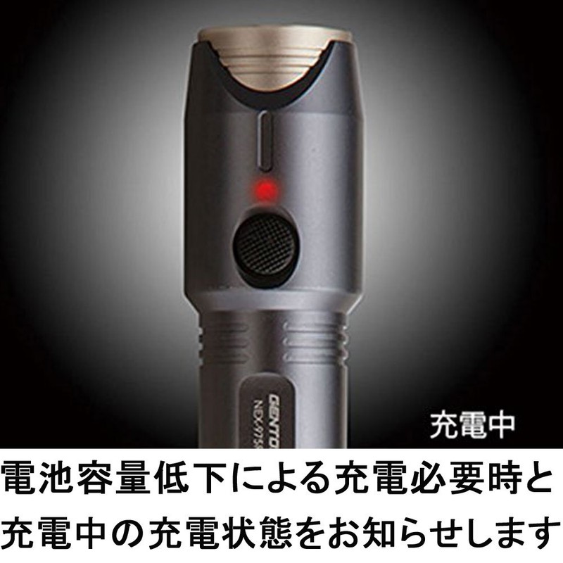 GENTOS(ジェントス) USB充電式懐中電灯 ネクセラ 【明るさ130ルーメン 実用点灯3時間】 NEX-971R