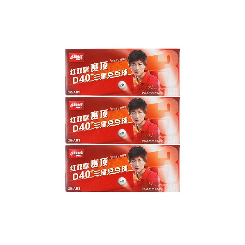 DHS ABS D40+ 3-Star White Table Tennis Balls