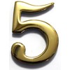 Number 5-2" Brass Numbers Better Box Mailboxes Brass Mail Box Numbers Two Inch Solid Brass Number 5