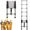 ZanGe Telescoping Ladder 12.5ft/3.8M Multi-Purpose Extension Climb Ladder Folding Extension