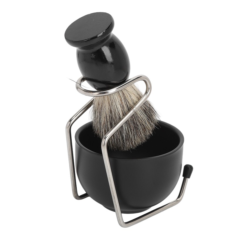 Men Beard Shave Set Brush Stand Foam Bowl Beard Brush