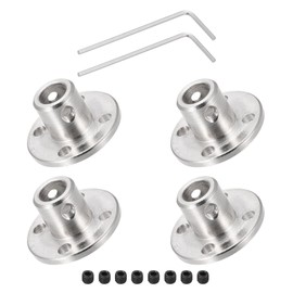 DMiotech 4pcs 6.35mm Flange Coupling Connector Rigid Guide Shaft Support Coupler Shaft Coupling with M1.5 Hex Wrench and Screw for DIY RC Model Motor